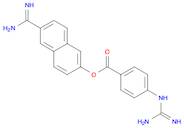 Benzoic acid, 4-[(aminoiminomethyl)amino]-,6-(aminoiminomethyl)-2-naphthalenyl ester