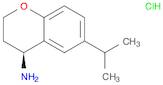 (4S)-6-(propan-2-yl)-3,4-dihydro-2H-1-benzopyran-4-amine hydrochloride