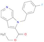1H-Pyrrolo[2,3-c]pyridine-2-carboxylic acid, 1-[(3-fluorophenyl)methyl]-,ethyl ester