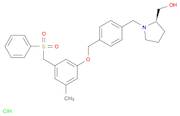 (2R)-1-[[4-[[3-Methyl-5-[(phenylsulfonyl)methyl]phenoxy]methyl]phenyl]methyl]-2-pyrrolidinemethanolHydrochloride