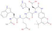 N-Acetyl-L-tryptophyl-L-α-glutamyl-L-histidyl-N-[2-oxo-4-(trifluoromethyl)-2H-1-benzopyran-7-yl]-L-α-asparagine