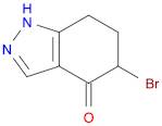 5-bromo-6,7-dihydro-1H-indazol-4(5H)-one, 5-bromo-1,5,6,7-tetrahydroindazol-4-one