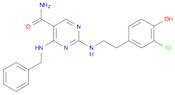 4-(benzylamino)-2-[2-(3-chloro-4-hydroxyphenyl)ethylamino]pyrimidine-5-carboxamide