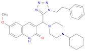 3-((4-Cyclohexylpiperazin-1-yl)(1-phenethyl-1H-tetrazol-5-yl)methyl)-6-methoxyquinolin-2(1H)-one