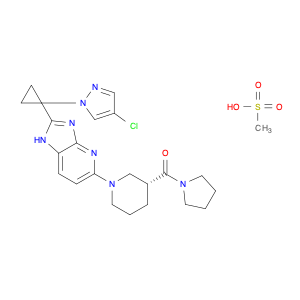 [(3R)-1-[2-[1-(4-Chloro-1H-pyrazol-1-yl)cyclopropyl]-3H-imidazo[4,5-b]pyridin-5-yl]-3-piperidinyl]-1-pyrrolidinylmethanonemethanesulfonate