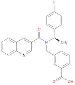 3-[[[(1R)-1-(4-Fluorophenyl)ethyl](3-quinolinylcarbonyl)amino]methyl]benzoicacid