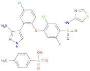 4-[2-(3-Amino-1H-pyrazol-4-yl)-4-chlorophenoxy]-5-chloro-2-fluoro-N-4-thiazolylbenzenesulfonamidetosylate