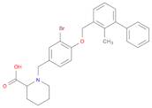 1-[[3-bromo-4-[(2-methyl[1,1'-biphenyl]-3-yl)methoxy]phenyl]methyl]-2-piperidinecarboxylicacid