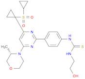 N-[4-[4-[1-(cyclopropylsulfonyl)cyclopropyl]-6-[(3S)-3-methyl-4-morpholinyl]-2-pyrimidinyl]phenyl]-N'-(2-hydroxyethyl)-thiourea