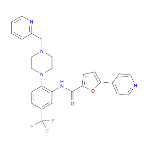 5-(4-pyridinyl)-N-[2-[4-(2-pyridinylmethyl)-1-piperazinyl]-5-(trifluoromethyl)phenyl]-2-furancarboxamide