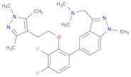 5-[3,4-difluoro-2-[2-(1,3,5-trimethyl-1H-pyrazol-4-yl)ethoxy]phenyl]-N,N,1-trimethyl-1H-indazole-3…