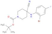 tert-butyl 4-((2-bromo-4-fluorophenyl)amino)-4-cyanopiperidine-1-carboxylate