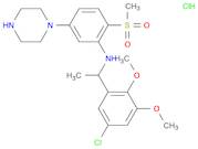 Benzenemethanamine, 5-chloro-2,3-dimethoxy-α-methyl-N-[2-(methylsulfonyl)-5-(1-piperazinyl)phenyl]-, monohydrochloride