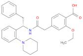 Benzoic acid, 2-ethoxy-4-[2-oxo-2-[[(1S)-2-phenyl-1-[2-(1-piperidinyl)phenyl]ethyl]amino]ethyl]-