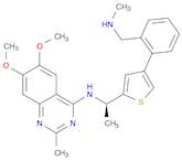 (R)-(6,7-Dimethoxy-2-methyl-quinazolin-4-yl)-[1-[4-(2-methylaminomethyl-phenyl)-thiophen-2-yl]-eth…