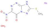 [1,2,4]Triazolo[5,1-c][1,2,4]triazin-4(6H)-one, 7-(methylthio)-3-nitro-,sodium salt, hydrate (1:1:2)