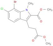 methyl 7-bromo-6-chloro-3-(3-methoxy-3-oxo-propyl)-1-methyl-indole-2-carboxylate
