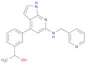1-[3-[6-(pyridin-3-ylmethylamino)-1H-pyrrolo[2,3-b]pyridin-4-yl]phenyl]ethanol