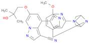 6-​(2-​Hydroxy-​2-​methylpropoxy)​-​4-​[6-​[6-​[(6-​methoxy-​3-​pyridinyl)​methyl]​-​3,​6-​diazabicyclo[3.1.1]​hept-​3-​yl]​-​3-​pyridinyl]​pyrazolo[1,​5-​a]​pyridine-​3-​carbonitrile