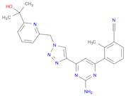 3-[2-Amino-6-[1-[[6-(1-hydroxy-1-methylethyl)-2-pyridinyl]methyl]-1H-1,2,3-triazol-4-yl]-4-pyrimidinyl]-2-methylbenzonitrile