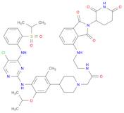 4-[4-[[5-Chloro-4-[[2-[(1-methylethyl)sulfonyl]phenyl]amino]-2-pyrimidinyl]amino]-2-methyl-5-(1-methylethoxy)phenyl]-N-[2-[[2-(2,6-dioxo-3-piperidinyl)-2,3-dihydro-1,3-dioxo-1H-isoindol-4-yl]amino]ethyl]-1-piperidineacetamide