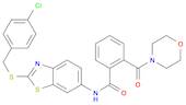 Benzamide, N-​[2-​[[(4-​chlorophenyl)​methyl]​thio]​-​6-​benzothiazolyl]​-​2-​(4-​morpholinylcarbonyl)​-