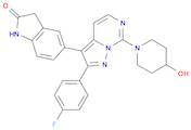5-[2-(4-Fluorophenyl)-7-(4-hydroxy-1-piperidinyl)pyrazolo[1,5-c]pyrimidin-3-yl]-1,3-dihydro-2H-indol-2-one