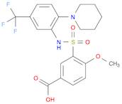 4-Methoxy-3-(N-(2-(piperidin-1-yl)-5-(trifluoromethyl)phenyl)sulfamoyl)benzoicacid