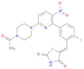 5-(5-(6-(4-Acetylpiperazin-1-yl)-3-nitropyridin-2-yl)-2-fluorobenzylidene)thiazolidine-2,4-dione