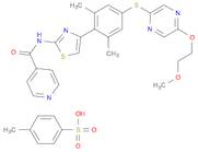 N-(4-(4-((5-(2-Methoxyethoxy)pyrazin-2-yl)thio)-2,6-dimethylphenyl)thiazol-2-yl)isonicotinamide4-methylbenzenesulfonate
