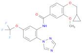 N-(2-(1H-1,2,4-Triazol-1-yl)-5-(trifluoromethoxy)phenyl)-4-(cyclopropylmethoxy)-3-methoxybenzamide