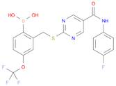 (2-(((5-((4-Fluorophenyl)carbamoyl)pyrimidin-2-yl)thio)methyl)-4-(trifluoromethoxy)phenyl)boronicacid