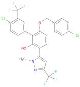 4'-Chloro-6-((4-chlorobenzyl)oxy)-3-(1-methyl-3-(trifluoromethyl)-1H-pyrazol-5-yl)-3'-(trifluoromethyl)-[1,1'-biphenyl]-2-ol
