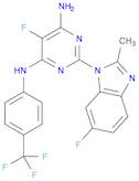 5-fluoro-2-(6-fluoro-2-methyl-1H-benzimidazol-1-yl)-N4-[4-(trifluoromethyl)phenyl]-4,6-pyrimidinediamine
