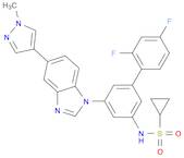 N-[2′,4′-difluoro-5-[5-(1-methyl-1H-pyrazol-4-yl)-1H-benzimidazol-1-yl][1,1′-biphenyl]-3-yl]-cyclopropanesulfonamide