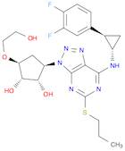 (1S,2S,3R,5S)-3-(7-(((1S,2R)-2-(3,4-Difluorophenyl)cyclopropyl)amino)-5-(propylthio)-3H-[1,2,3]triazolo[4,5-d]pyrimidin-3-yl)-5-(2-hydroxyethoxy)cyclopentane-1,2-diol