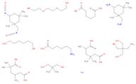 Hexanedioic acid, 2,2,4-trimethyl-, polymer with sodium 6-aminohexanoate (1:1), 5-amino-1,3,3-trimethylcyclohexanemethanamine, 2,2-dimethyl-1,3-propanediol, 2,2′-[1,2-ethanediylbis(oxy)]bis[ethanol], 2-ethyl-2-(hydroxymethyl)-1,3-propanediol, hexanedioic acid, 1,6-hexanediol, 5-isocyanato-1-(isocyanatomethyl)-1,3,3-trimethylcyclohexane and 2,4,4-trimethylhexanedioic acid