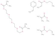 2-Propenoic acid, 2-methyl-, methyl ester, polymer with butyl 2-propenoate, ethenylbenzene, 1,1′-[oxybis(2,1-ethanediyloxy-2,1-ethanediyl)] bis(2-methyl-2-propenoate) and 2-propen-1-yl 2-methyl-2-propenoate