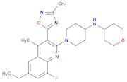 4-Piperidinamine, 1-[6-ethyl-8-fluoro-4-methyl-3-(3-methyl-1,2,4-oxadiazol-5-yl)-2-quinolinyl]-N-(…