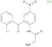Acetamide, 2-amino-N-[2-(2-chlorobenzoyl)-4-nitrophenyl]-, hydrochloride (1:1)