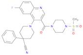 1-(6-Fluoro-3-(4-(methylsulfonyl)piperazine-1-carbonyl)quinolin-4-yl)-4-phenylpiperidine-4-carbonitrile
