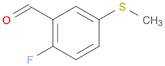 Benzaldehyde, 2-fluoro-5-(methylthio)-