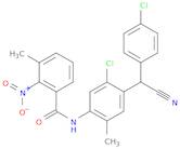 N-[5-Chloro-4-[(4-chlorophenyl)(cyano)methyl]-2-methylphenyl]-3-methyl-2-nitrobenzamide