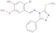 5-Bromo-2-methoxy-4-(((3-(methylthio)-5-phenyl-4H-1,2,4-triazol-4-yl)imino)methyl)phenol
