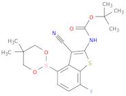 tert-Butyl (3-cyano-4-(5,5-dimethyl-1,3,2-dioxaborinan-2-yl)-7-fluorobenzo[b]thiophen-2-yl)carbama…