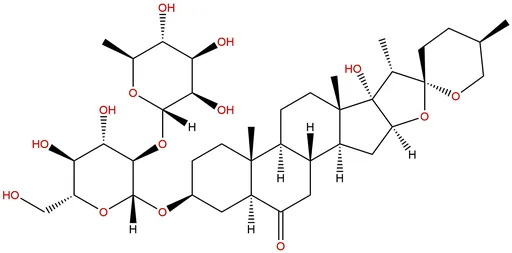 25(R)-3β,17α-Dihydroxy-5α-spirostan-6-one 3-O-α-D-rhamnopyranosyl-(1→2)-β-D-glucopyranoside