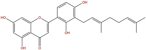 2-[3-(3,7-Dimethyl-2,6-octadien-1-yl)-2,4-dihydroxyphenyl]-5,7-dihydroxy-4H-1-benzopyran-4-one