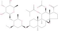 Tenacigenin B, 3-O--Allopyranosyl-(14)--oleandropyranosyl-11-O-isobutyryl-12-O-acetyl-