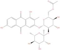 9,10-Anthracenedione,3-[[6-O-acetyl-2-O-(6-deoxy-α-L-mannopyranosyl)-β-D-glucopyranosyl]oxy]-1,6-d…