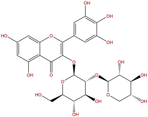Myricetin 3-O-β-D-xylopyranosyl(1-2)-β-D-glucopyranoside